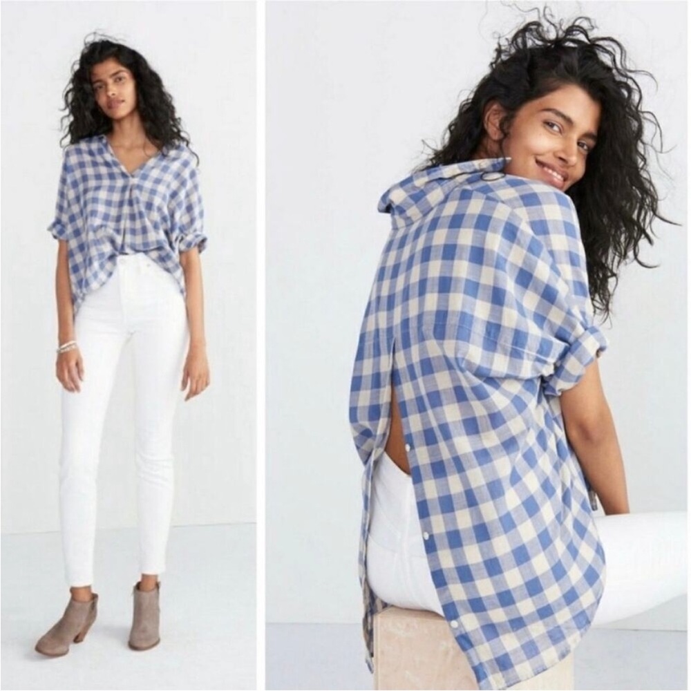 Madewell button back courier shirt